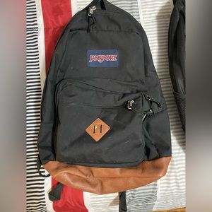 COPY - Jansport Black and Half Leather Backpack